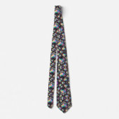 Beach Lovers Tie | Opal Diamond Seashell Pattern Krawatte (Rückseite)