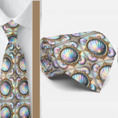 Beach Lovers Tie | Opal Seashell Pattern  Krawatte