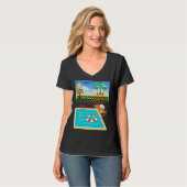 Beach loving Dog Ready to Hit the Sands Wishing T-Shirt (Vorderseite Vollansicht)