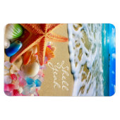 Beach Magnet mit Muscheln und Meeresglas (Horizontal)