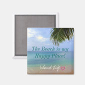Beach | Magnet | Strand ist mein glücklicher Ort (Vorderseite/Rückseite)