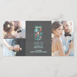 Beach Mason Jar Coastal Wedding Vielen Dank Dankeskarte