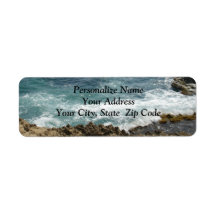 Beach Meets Ocean Address Label