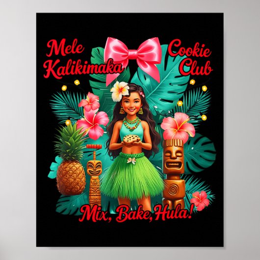 Beach Mele Kalikimaka Hawaiian Tail Party Santa Tu Poster (Vorne)