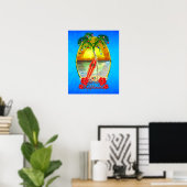 Beach Mele Kalikimaka Poster (Heimbüro)