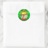 Beach Mele Kalikimaka Runder Aufkleber (Tasche)