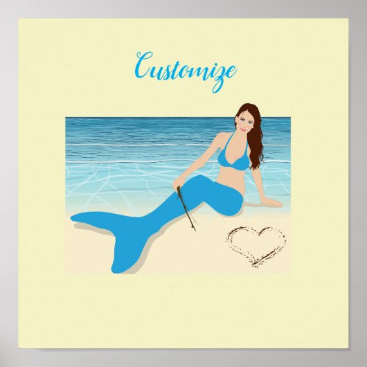 Beach Mermaid Valentine Thunder_Cove Poster (Vorne)