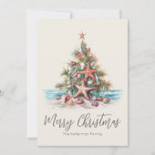 Beach Merry Christmas Feiertagskarte (Vorderseite)