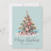 Beach Merry Christmas Feiertagskarte (Vorderseite)