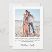 Beach Merry Christmas Feiertagskarte (Rückseite)