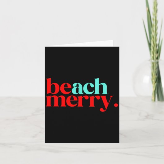 Beach Merry Christmas Funny  Karte (Vorderseite)