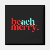 Beach Merry Christmas Funny  Magnet (Vorne)
