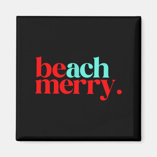 Beach Merry Christmas Funny  Magnet (Vorne)