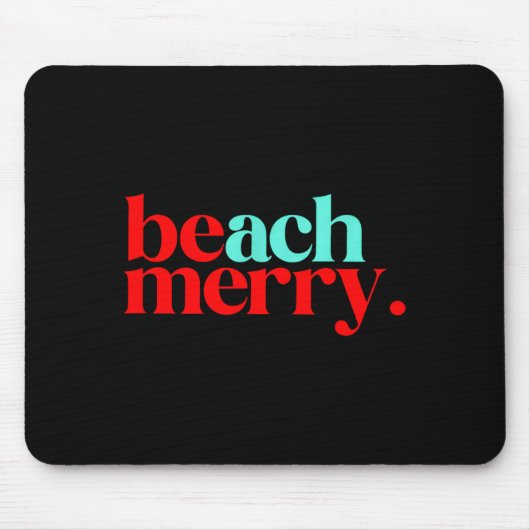 Beach Merry Christmas Funny Mousepad (Vorne)