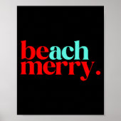 Beach Merry Christmas Funny Poster (Vorne)