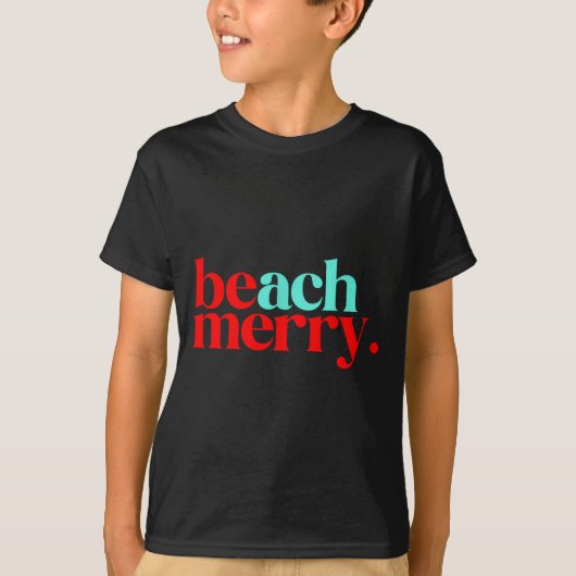 Beach Merry Christmas Funny T-Shirt (Vorderseite)