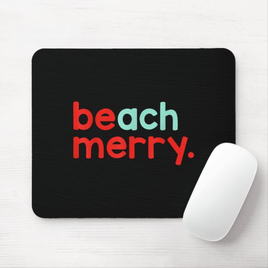 Beach Merry Christmas  Mousepad (Mit Mouse)