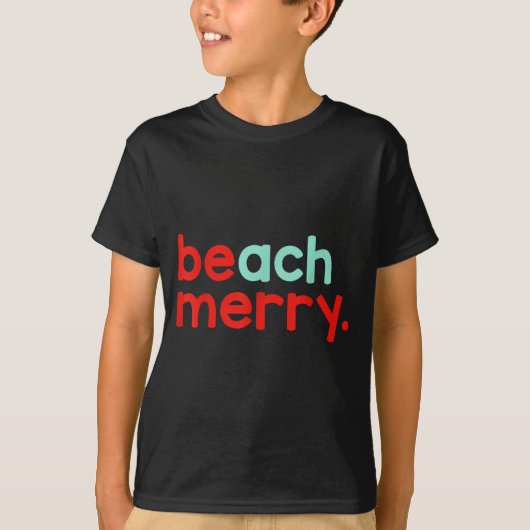 Beach Merry Christmas T-Shirt (Vorderseite)
