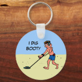 Beach Metal Detection I Dig Hintern Hobbyist Schlüsselanhänger (Vorderseite)