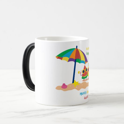 Beach Mind, Happy Heart Summer Verwandlungstasse (Vorderseite Links)