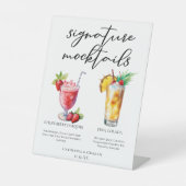 Beach Mocktails Strawberry Daiquiri Piña Colada Sockelschild (Vorderseite)