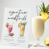 Beach Mocktails Strawberry Daiquiri Piña Colada Sockelschild
