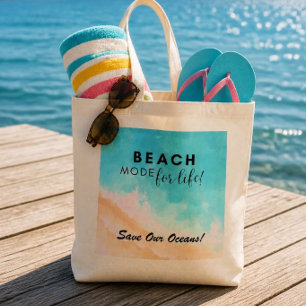 Beach Mode   Rett unsere Ozeane! Tragetasche