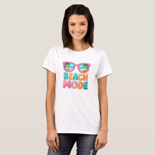 Beach Mode Summer Design T-Shirt (Vorne ganz)
