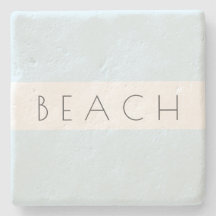 Beach Modern Blue White Typografie Coastal