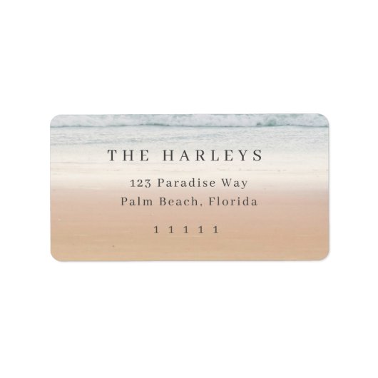 Beach Modern Large Simple Return Address Label Adressaufkleber (Vorne)