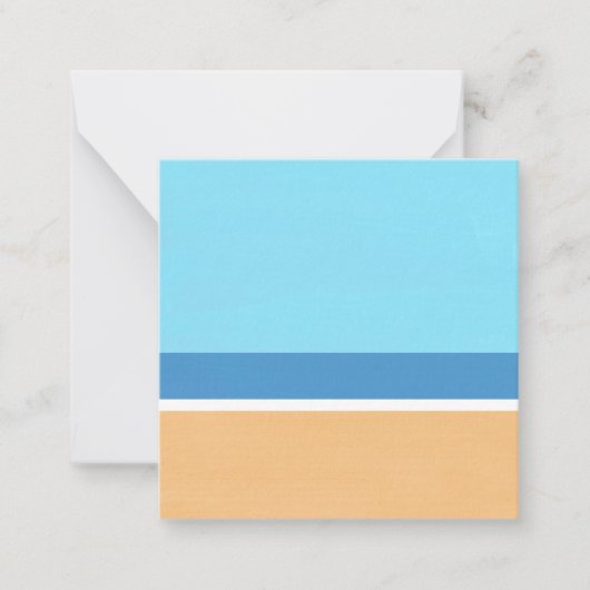 Beach Modern Note Card Mitteilungskarte (Vorderseite)