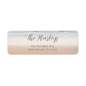 Beach Modern Script Return Address Label (Vorne)