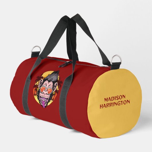 Beach Monkey individuelle Name Duffle Bag (Linke Seite)