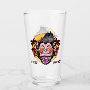 Beach Monkey individuelle Name Glas