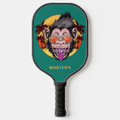 Beach Monkey individuelle Name Pickleball Schläger (Vorderseite)