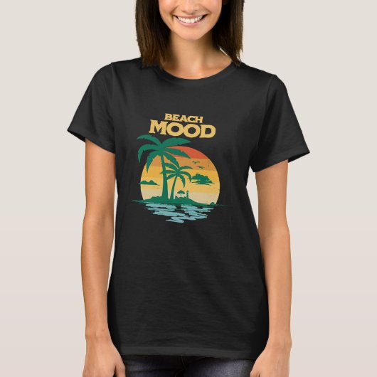 Beach Mood  Aloha Hawaii Hawaiian Island Palm Tree T-Shirt (Vorderseite)