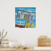 Beach Motel Poster Print (Küche)