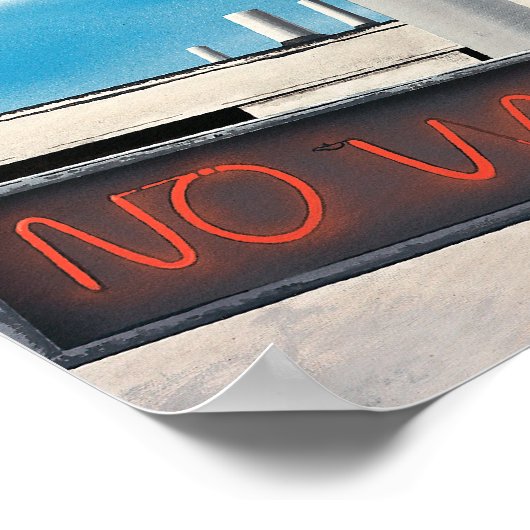 Beach Motel Poster Print (Ecke)