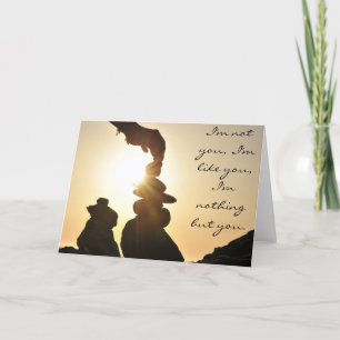 Beach motif card with quote, blank inside. karte