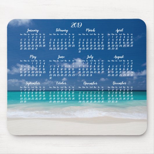 Beach Mouse Pad Kalender 2019 Mousepad (Vorne)