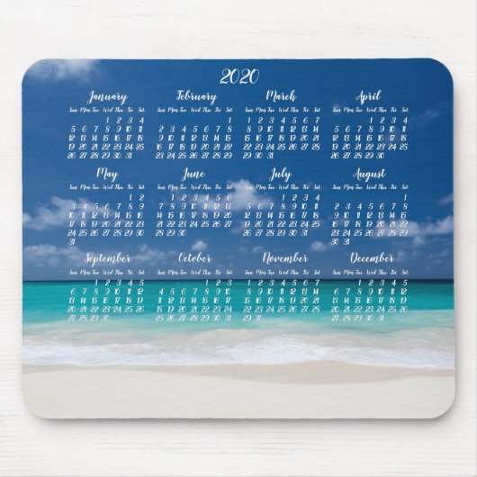 Beach Mouse Pad Kalender 2020 Mousepad (Vorne)