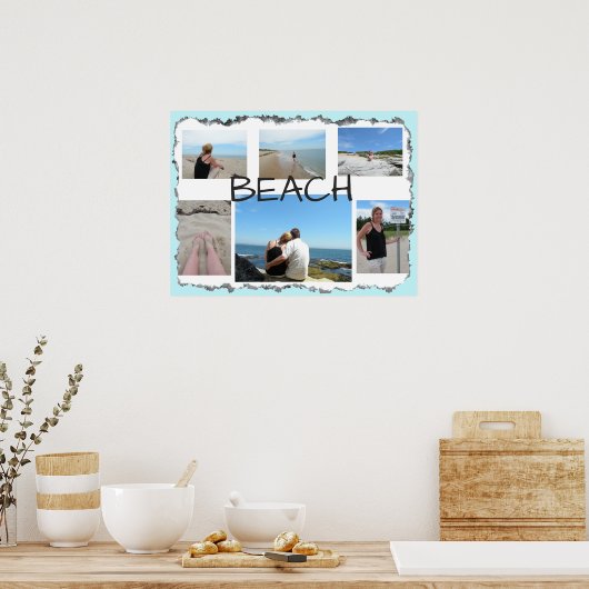 Beach Multi Picture Personalisiert Poster (Küche)