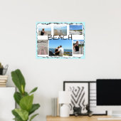 Beach Multi Picture Personalisiert Poster (Heimbüro)