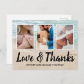 Beach Multiple Wedding Foto Vielen Dank Postkarte (Vorne/Hinten)