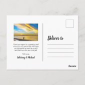 Beach Multiple Wedding Foto Vielen Dank Postkarte (Rückseite)