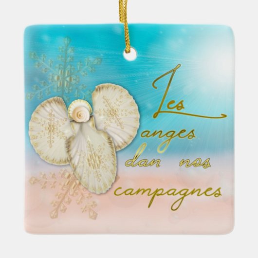 Beach Muschel Angel Ornament (Vorderseite)