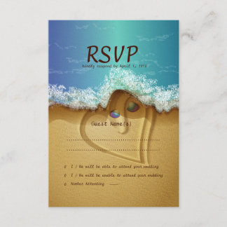 Beach Muschel Couple UAWG Wedding Card RSVP Karte