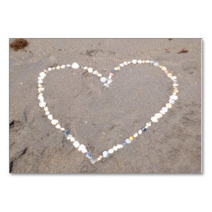Beach Muschel Heart Tischnummer