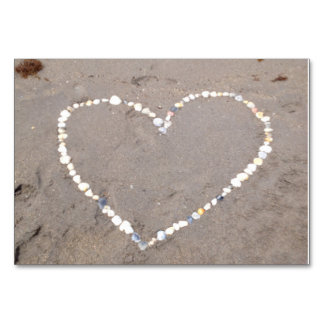 Beach Muschel Heart Tischnummer