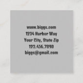 Beach Muschel Ocean Seaside Gift Shop Quadratische Visitenkarte (Rückseite)